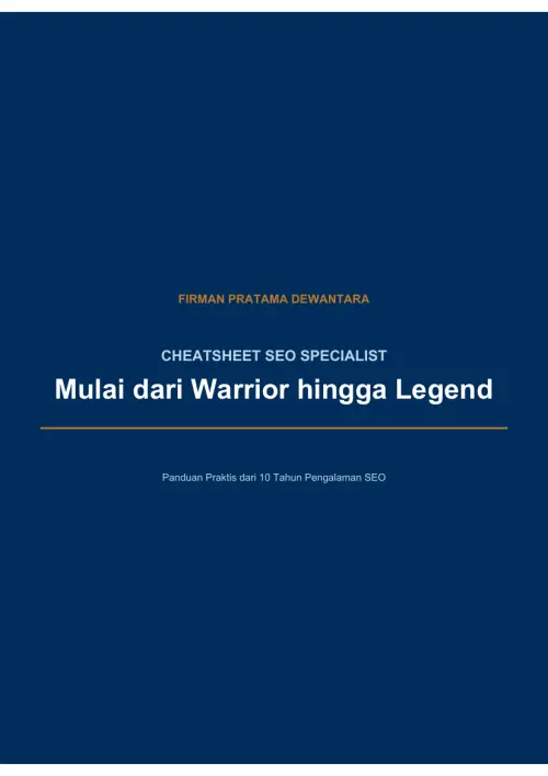 Cover Cheatsheet Warrior hingga Legend